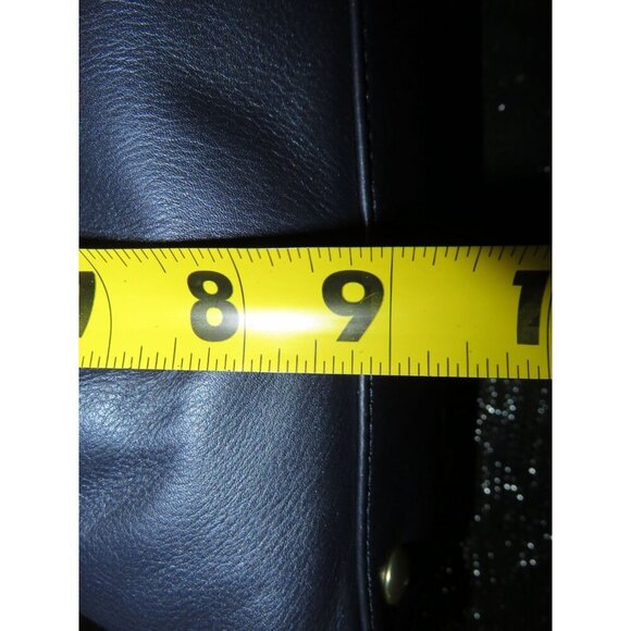 Coach Taylor 2013 Metallic Blue Leather Double Handle Satchel & Crossbody Strap - Picture 10 of 13